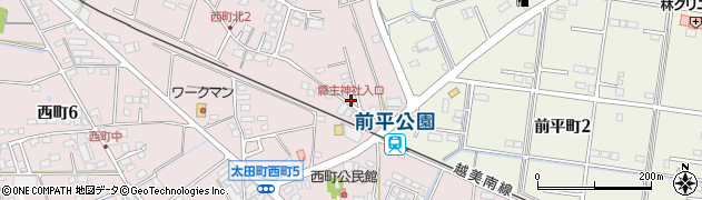 縣主神社入口周辺の地図