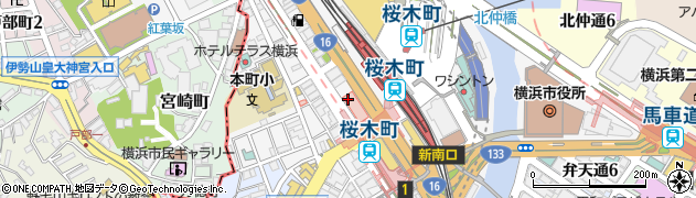 神奈川県横浜市中区桜木町2丁目周辺の地図