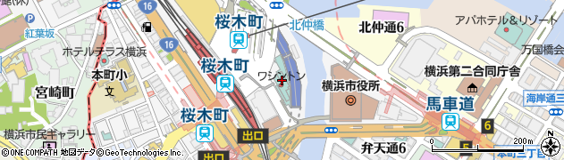 中国料理 東天紅 横浜桜木町ワシントンホテル店周辺の地図