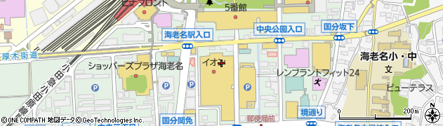 神奈川県海老名市中央周辺の地図