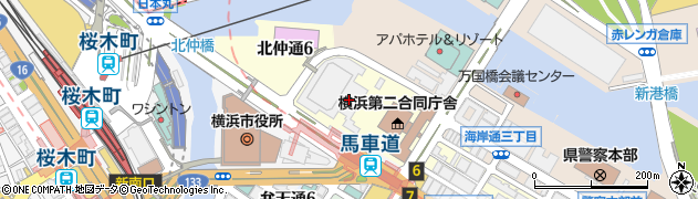 神奈川県横浜市中区北仲通周辺の地図