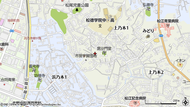 〒690-0015 島根県松江市上乃木の地図