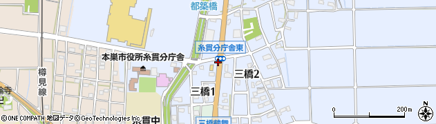 糸貫分庁舎東周辺の地図