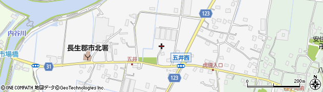 千葉県長生郡白子町五井周辺の地図