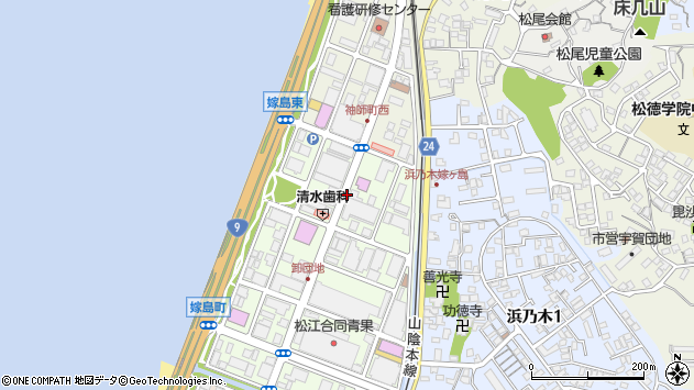 〒690-0047 島根県松江市嫁島町の地図