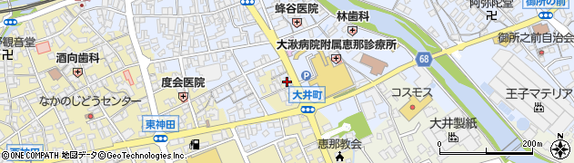 岐阜信用金庫恵那支店周辺の地図
