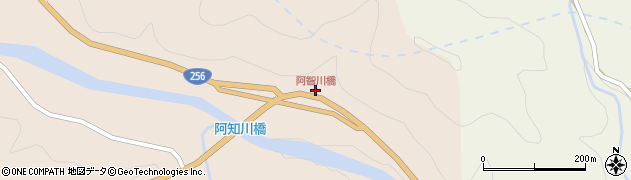 阿智川橋周辺の地図
