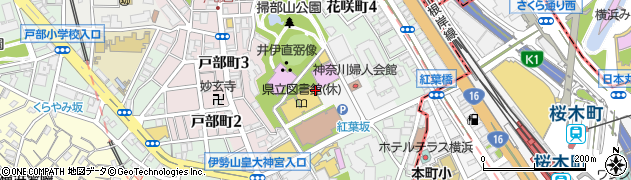 神奈川県横浜市西区紅葉ケ丘周辺の地図