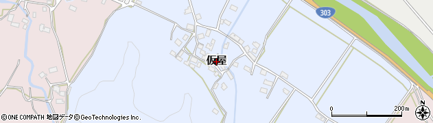福井県若狭町（三方上中郡）仮屋周辺の地図