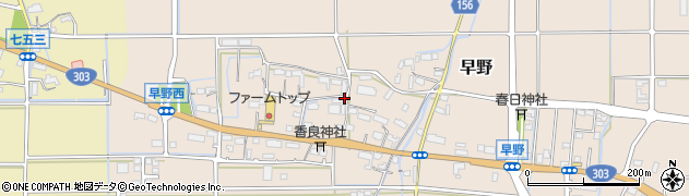 岐阜県本巣市早野周辺の地図