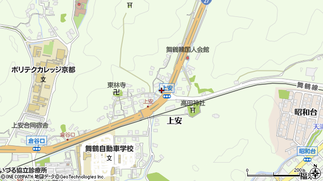〒624-0912 京都府舞鶴市上安の地図
