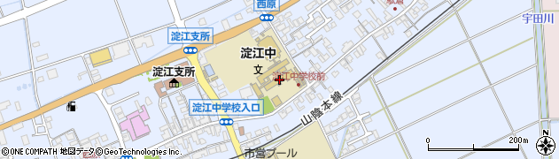米子市立淀江中学校周辺の地図