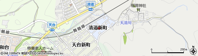 京都府舞鶴市清道新町周辺の地図