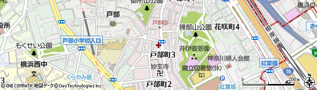 神奈川県横浜市西区戸部町周辺の地図
