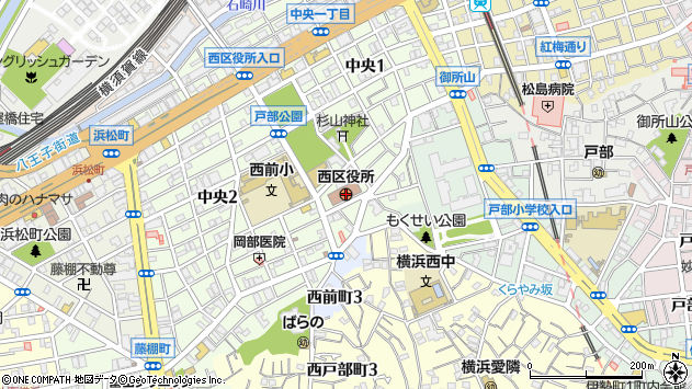 〒220-0013 神奈川県横浜市西区緑町の地図