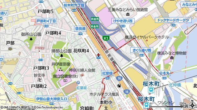 〒220-0021 神奈川県横浜市西区桜木町５丁目の地図