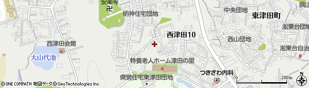 島根県松江市西津田10丁目周辺の地図