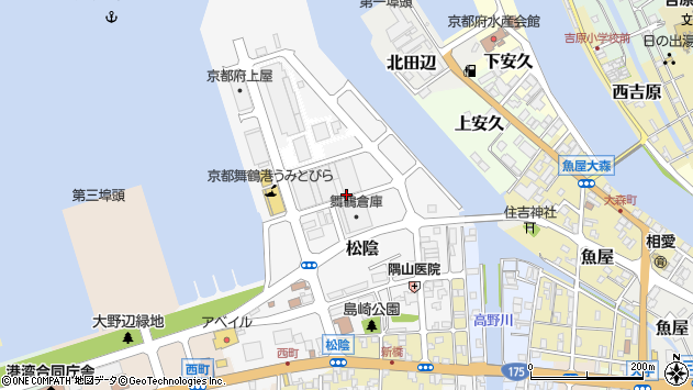 〒624-0931 京都府舞鶴市松陰の地図