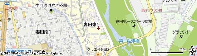妻田東第二公園周辺の地図