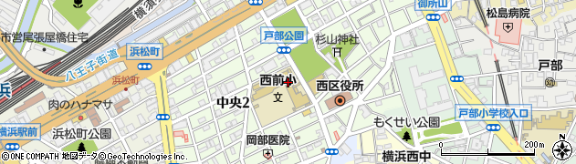 横浜市立西前小学校　はまっ子ふれあいスクール周辺の地図