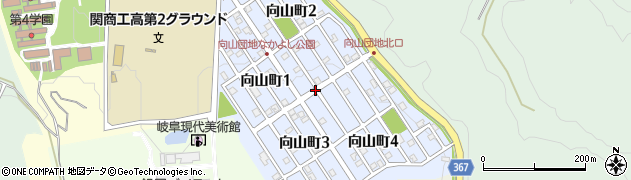 岐阜県関市向山町周辺の地図