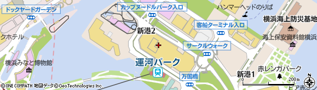 ケンタッキーフライドチキン　横浜ワールドポーターズ店周辺の地図