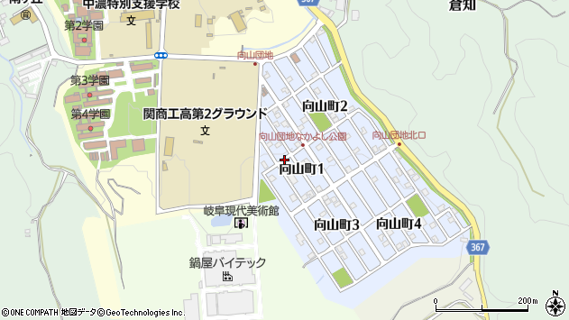 〒501-3933 岐阜県関市向山町の地図