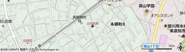 古井本郷周辺の地図