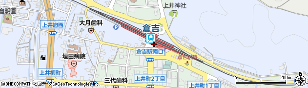 倉吉市役所　エキパル倉吉観光案内所周辺の地図