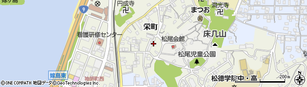 島根県松江市栄町周辺の地図