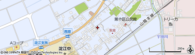 鳥取県米子市淀江町西原621-10周辺の地図