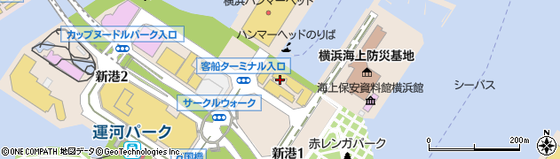 神奈川県横浜市中区新港周辺の地図