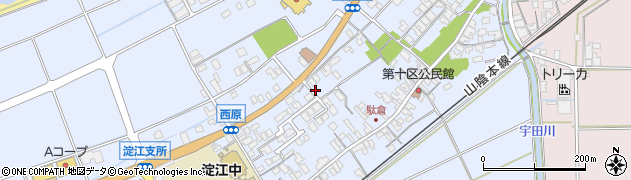 鳥取県米子市淀江町西原581-32周辺の地図