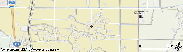 岐阜県池田町（揖斐郡）萩原周辺の地図