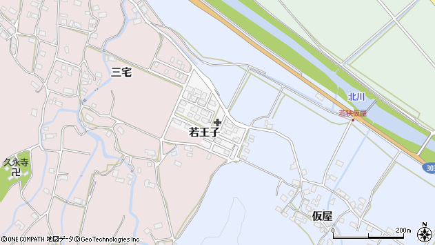 〒919-1535 福井県三方上中郡若狭町若王子の地図