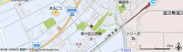 鳥取県米子市淀江町西原575-2周辺の地図