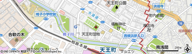 天王町南公園周辺の地図