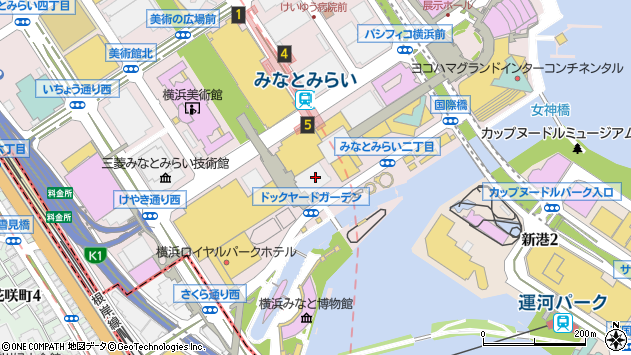 〒220-6004 神奈川県横浜市西区みなとみらい クイーンズタワーＡ（４階）の地図