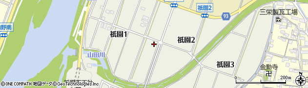 岐阜県岐阜市祇園周辺の地図