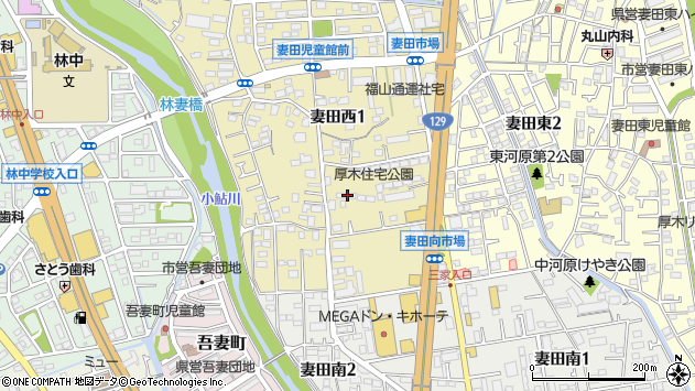〒243-0815 神奈川県厚木市妻田西の地図