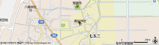 岐阜県本巣市七五三613周辺の地図