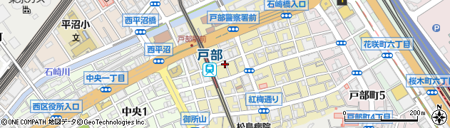 神奈川県横浜市西区戸部本町周辺の地図