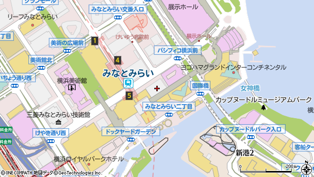 〒220-6290 神奈川県横浜市西区みなとみらい クイーンズタワーＣ（地階・階層不明）の地図