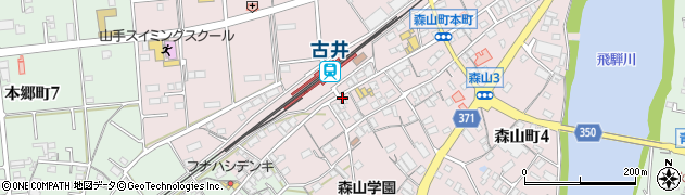 古井駅周辺の地図