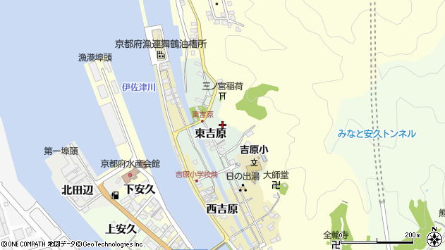 〒624-0921 京都府舞鶴市東吉原の地図