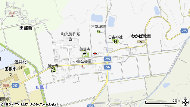 〒526-0263 滋賀県長浜市小室町の地図