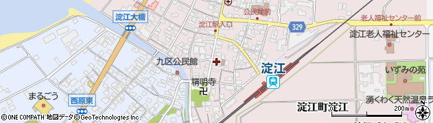 米子警察署淀江駐在所周辺の地図