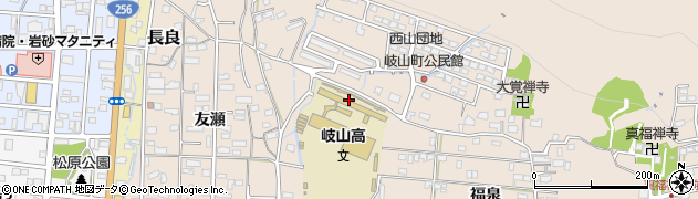 岐山高校周辺の地図