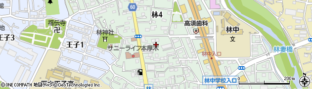 神奈川県厚木市林周辺の地図