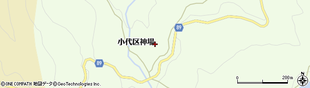 兵庫県美方郡香美町小代区神場周辺の地図
